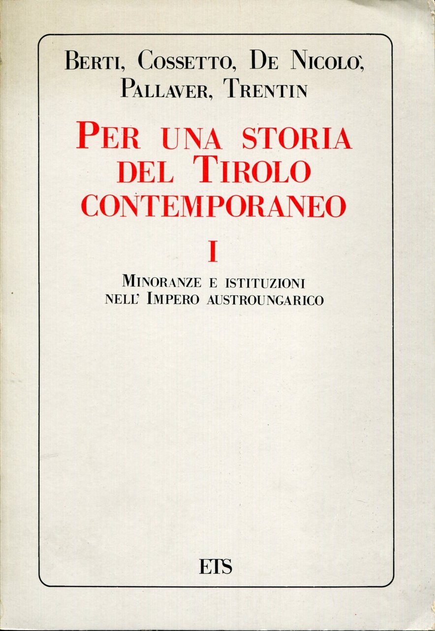 Per una storia del Tirolo contemporaneo | Immagine principale