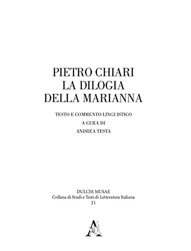 Pietro Chiari. La dilogia della Marianna. Testo e commento linguistico. … | Immagine principale