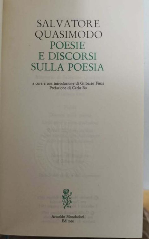 POESIE E DISCORSI SULLA POESIA . I MERIDIANI | Immagine Gallery 4
