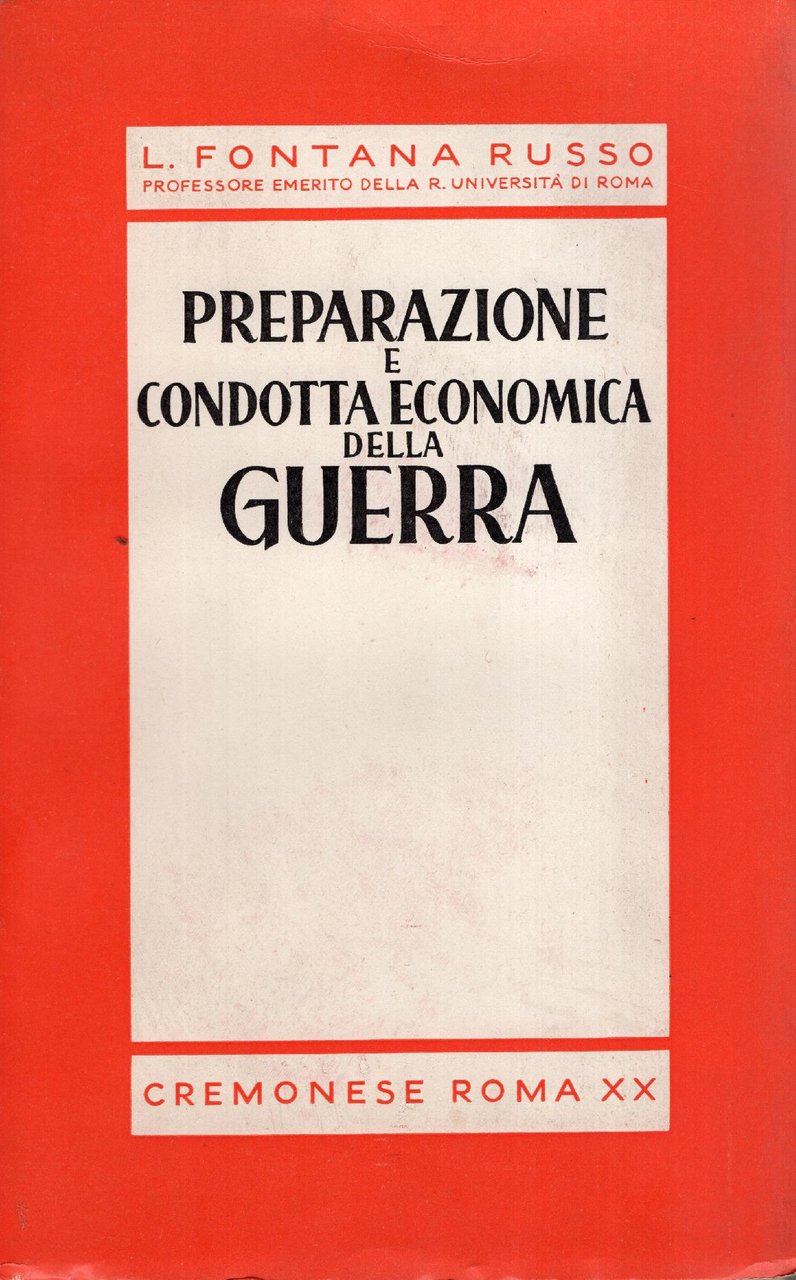 Preparazione e condotta economica della guerra