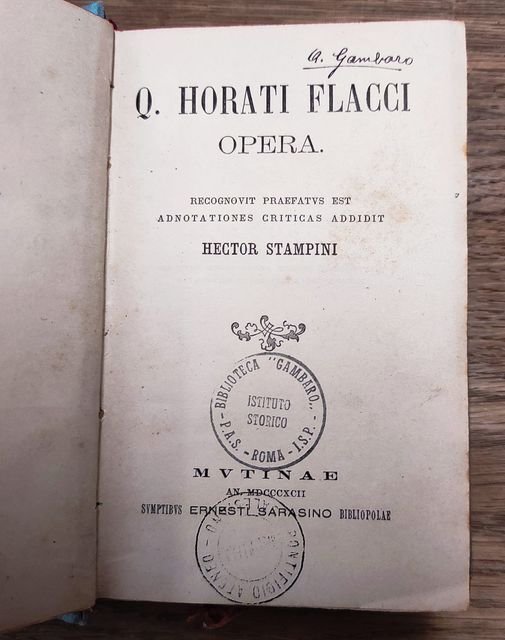 Q. Horati Flacci Opera, recognovit, præfatus est, adnotationes criticas addidit …