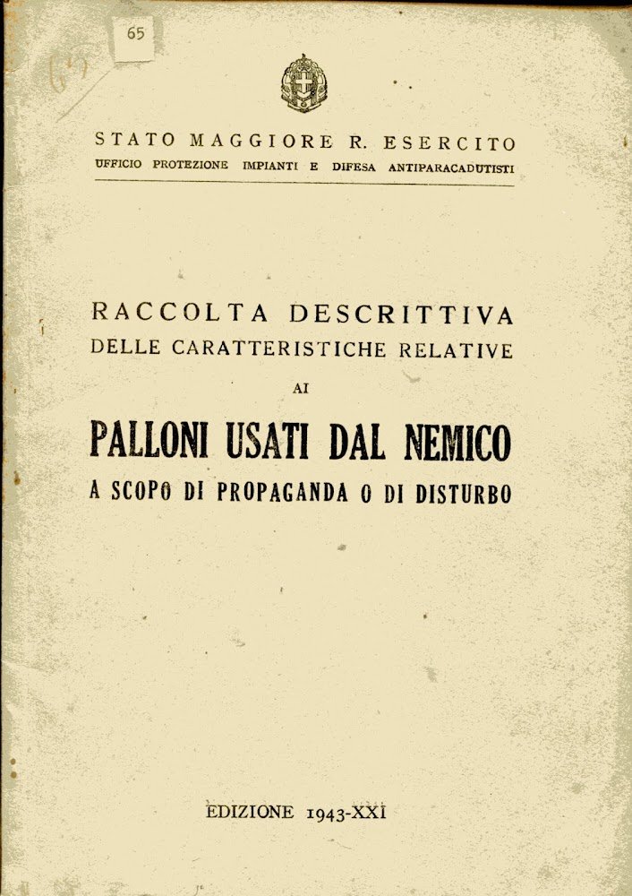 Raccolta descrittiva delle caratteristiche relative ai palloni usati dal nemico … | Immagine principale