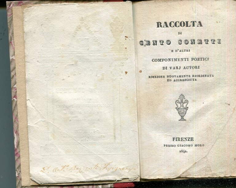 Raccolta di cento sonetti e d'altri componimenti poetici di varj … | Immagine Gallery 2