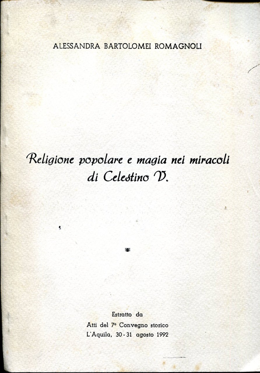 Religione popolare e magia nei miracoli di Celestino 5. | Immagine principale