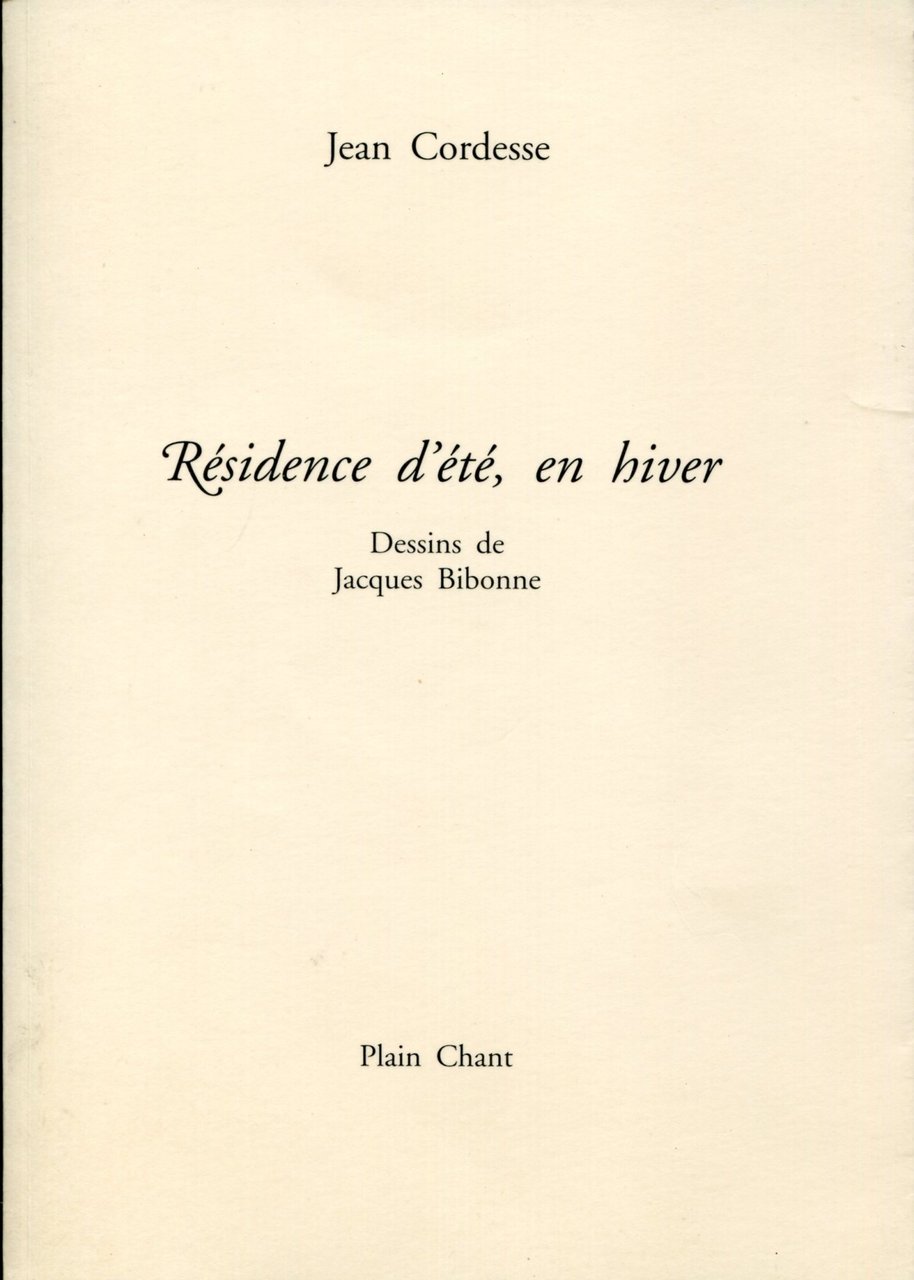 Residenza d'été, en hiver. Dessins de Jacques Bibonne