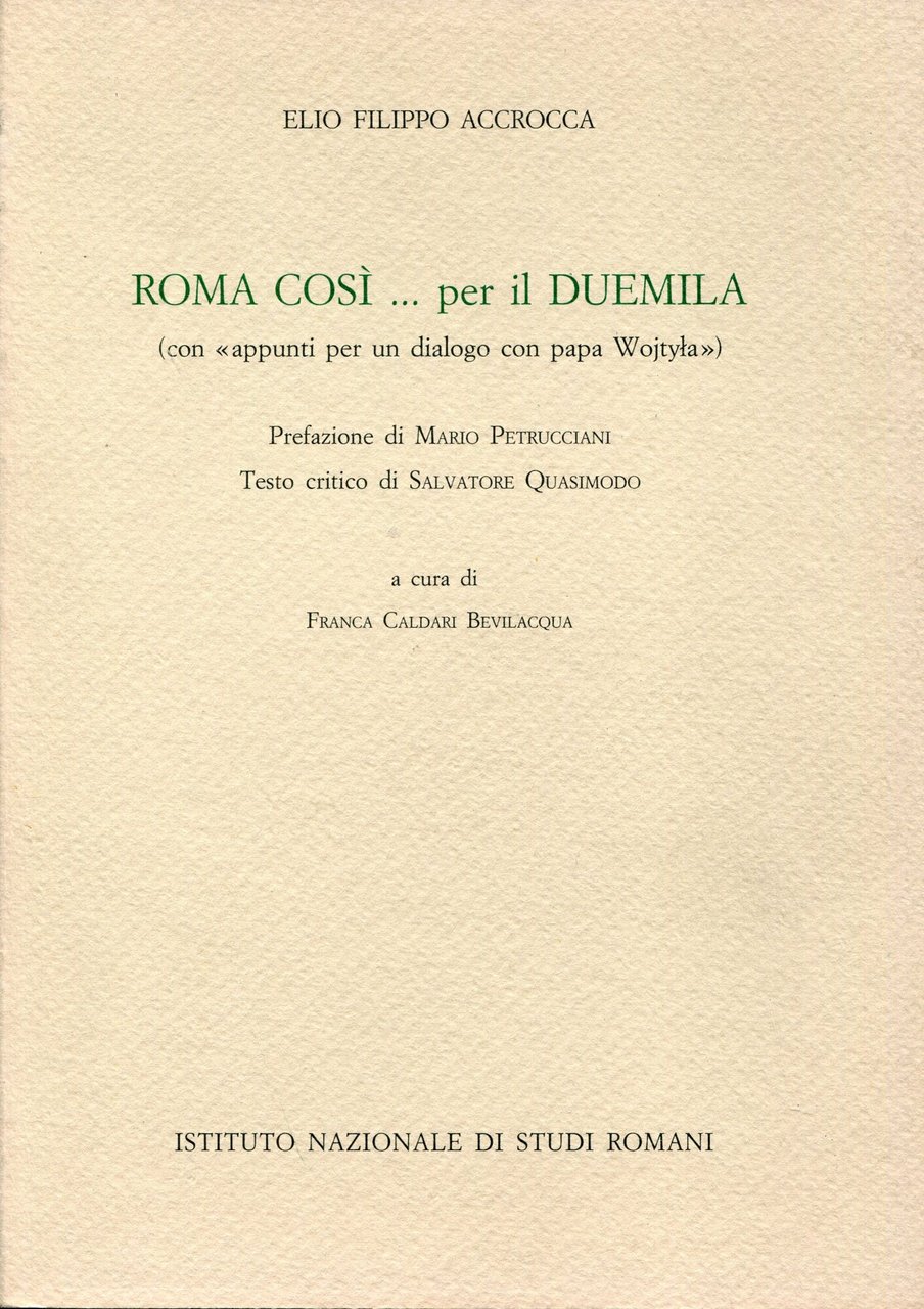 Roma così... per il Duemila : con appunti per un … | Immagine principale