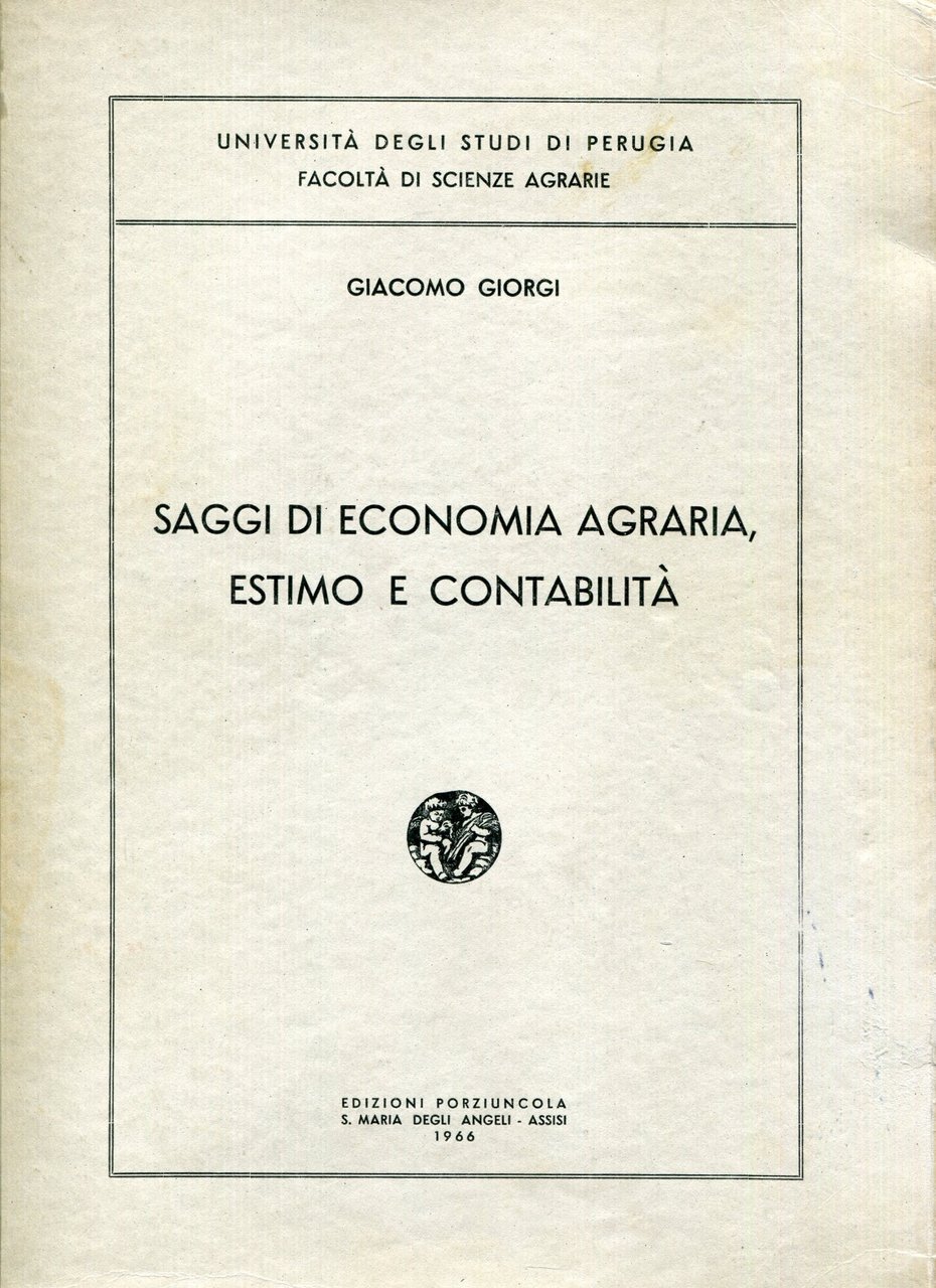 Saggi di economia agraria, estimo e contabilità