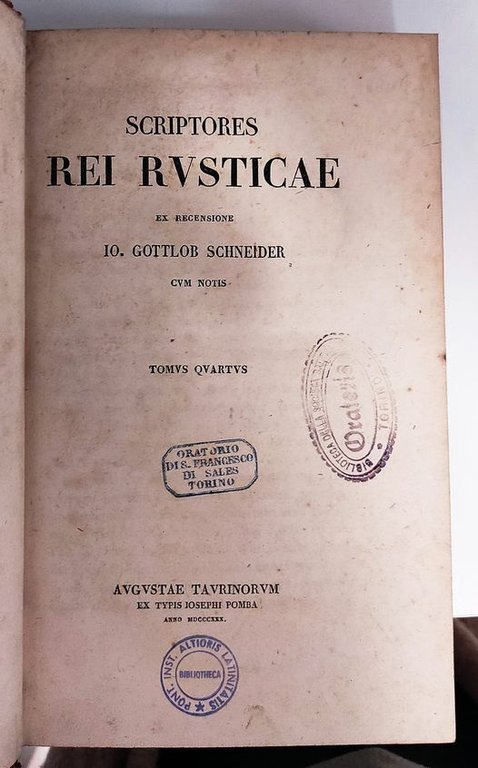 Scriptores rei rusticae ex recensione Io. Gottlob Schneider cum notis …