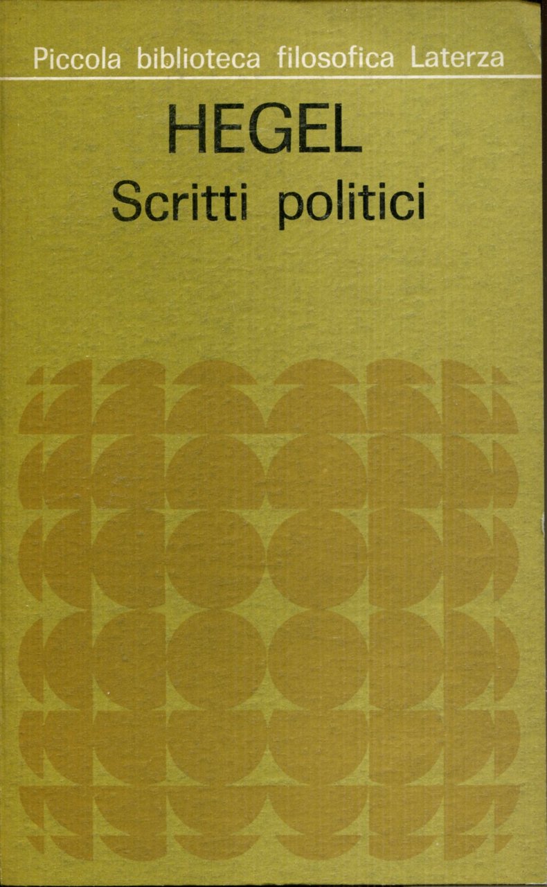 Scritti politici. A cura di Armando Plebe.