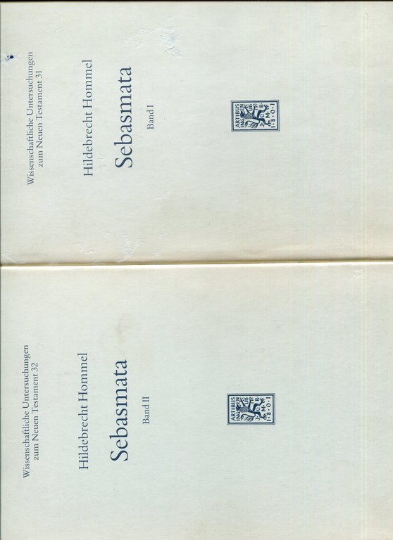 Sebasmata. Studien zur antiken Religionsgeschichte und zum frühen Christentum. 2 …