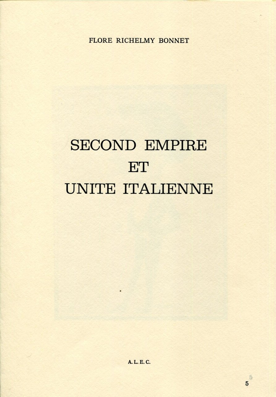 Second Empire et Unité Italienne