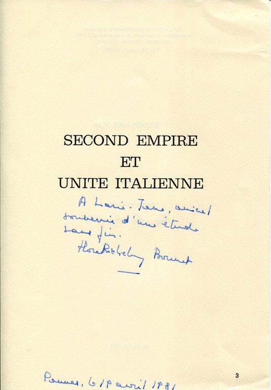 Second Empire et Unité Italienne