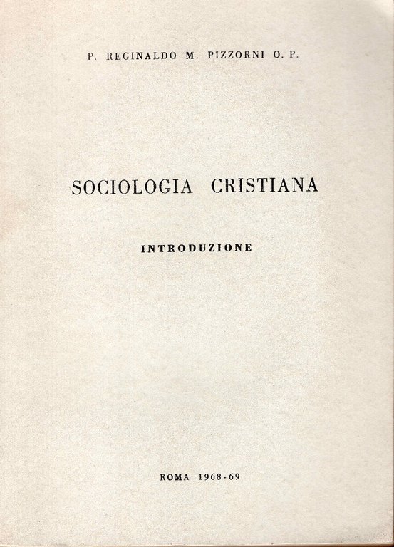 Sociologia cristiana : introduzione
