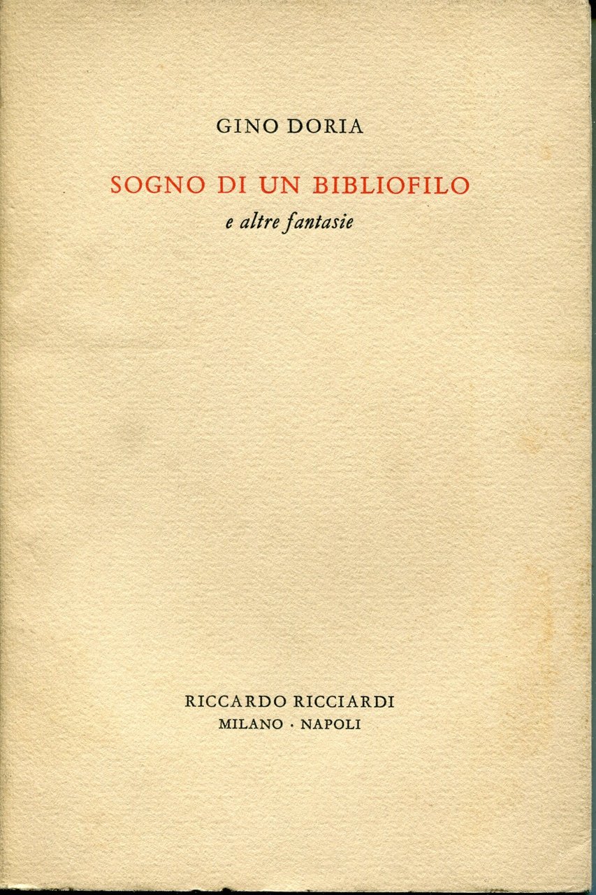 Sogno di un bibliofilo e altre fantasie | Immagine principale
