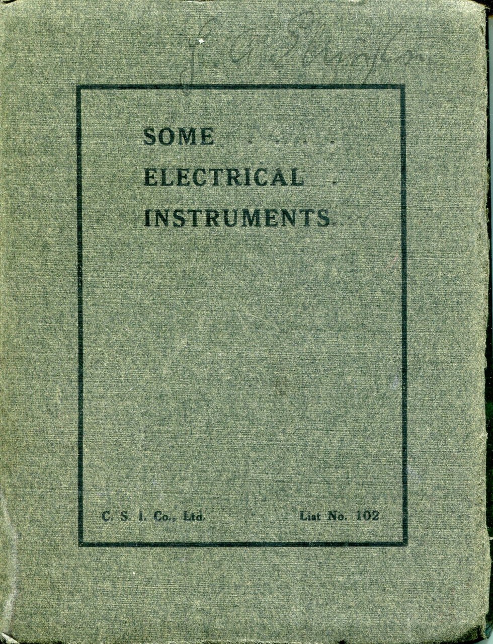 Some electrical instruments : list no. 102.