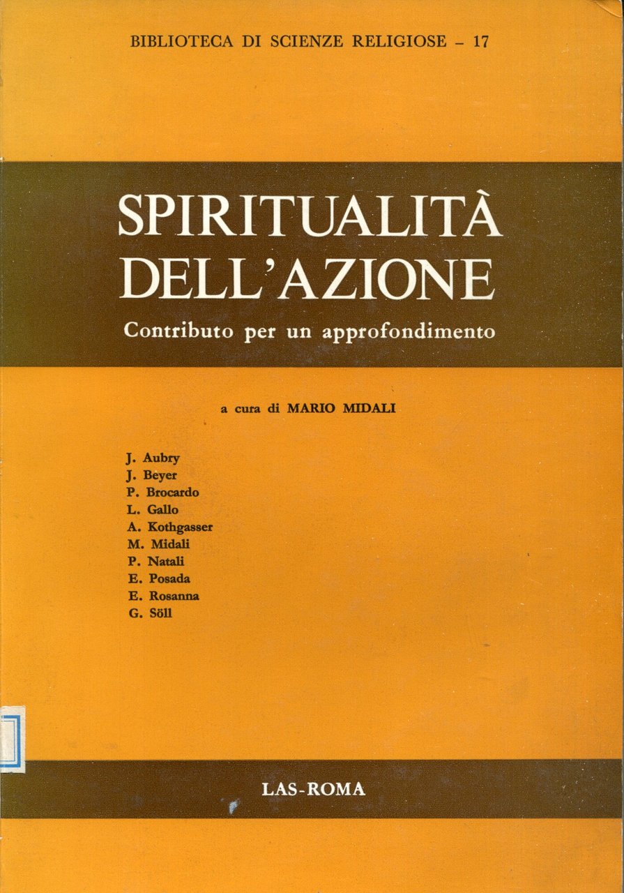 Spiritualita dell'azione : contributo per un approfondimento | Immagine principale