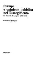Stampa e opinione pubblica nel Risorgimento. La Gazzetta del popolo … | Immagine principale