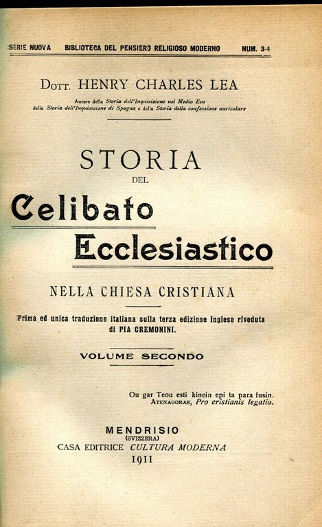 Storia del celibato ecclesiastico nella Chiesa Cristiana. Volume 1 e … | Immagine Gallery 2