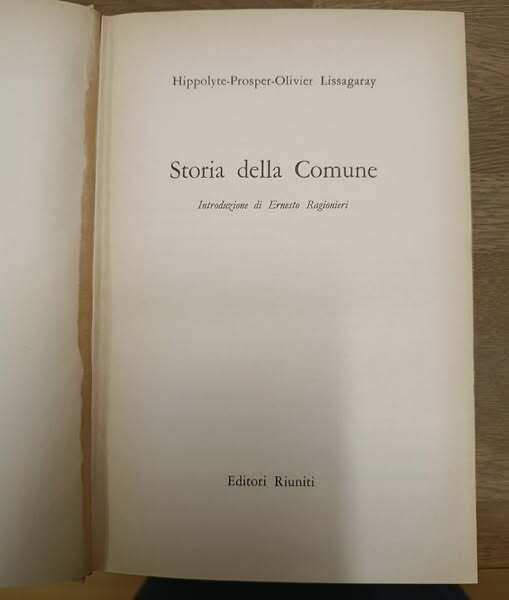 Storia della Comune, introduzione di Ernesto Ragionieri