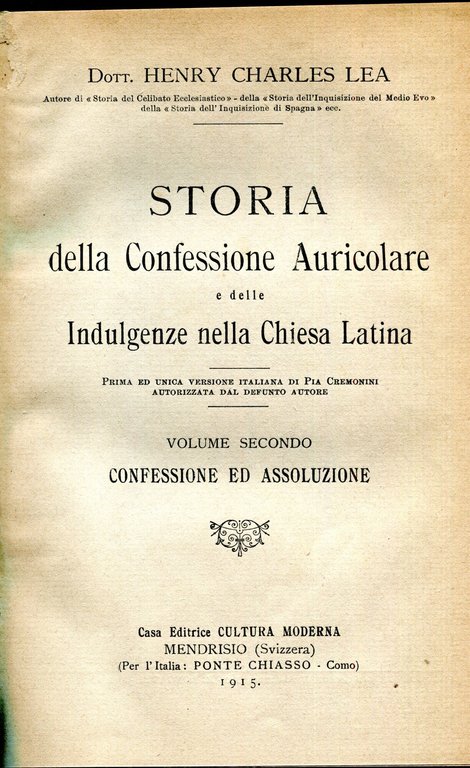 Storia della confessione auricolare e delle indulgenze nella Chiesa latina. … | Immagine Gallery 2
