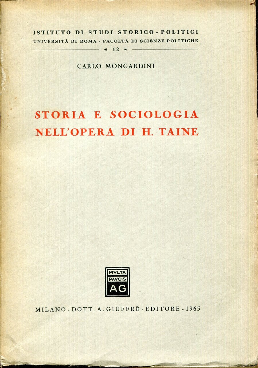 Storia e sociologia nell'opera di H. Taine | Immagine principale