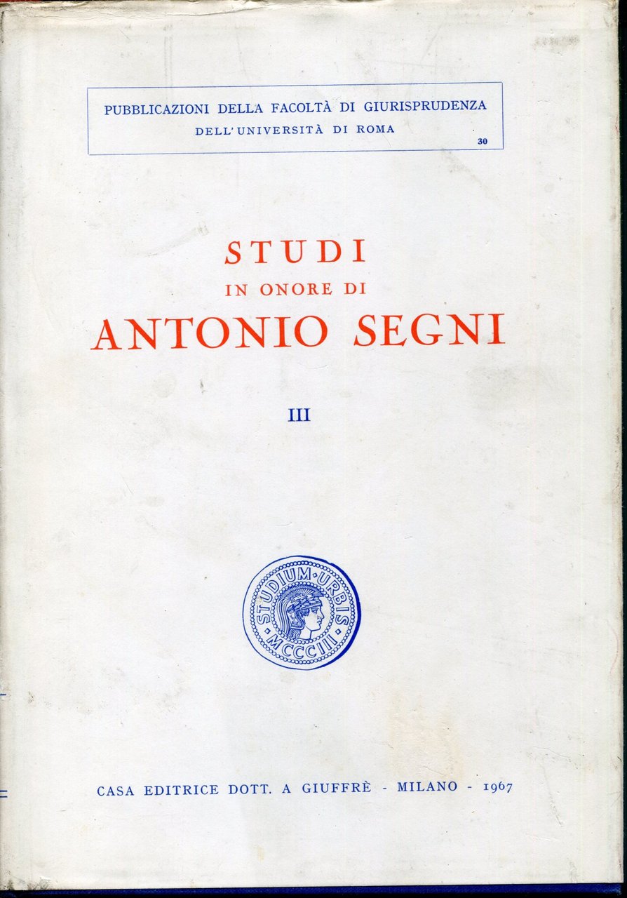 Studi in onore di Antonio Segni, Volume 3 | Immagine principale
