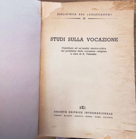 Studi sulla vocazione : Contributo ad un'analisi storico-critica sul problema …