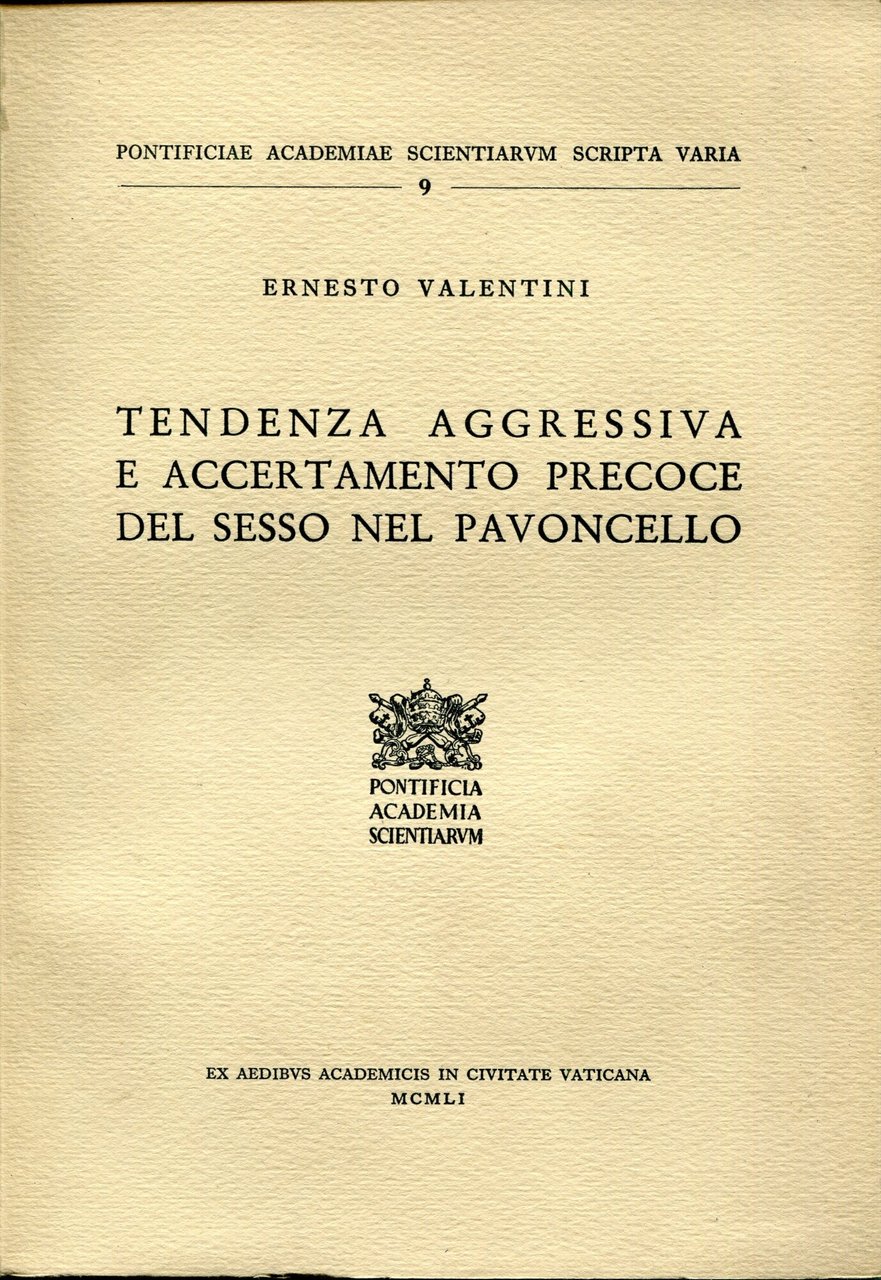 Tendenza aggressiva e accertamento precoce del sesso nel pavoncello