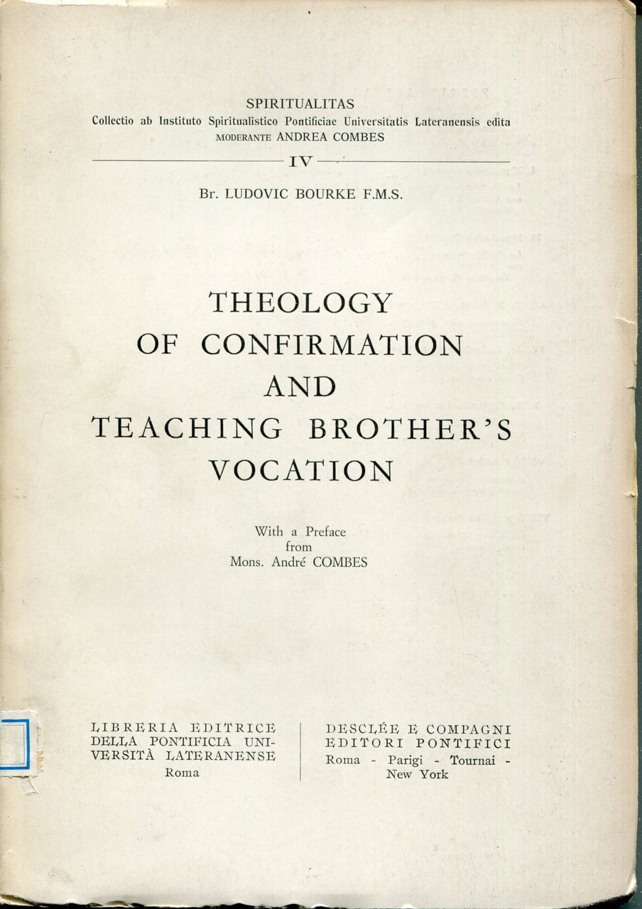 Theology of confirmation and teaching brothers vocation | Immagine principale