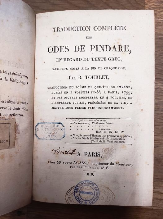 Traduction complete des odes de Pindare, en regard du texte …