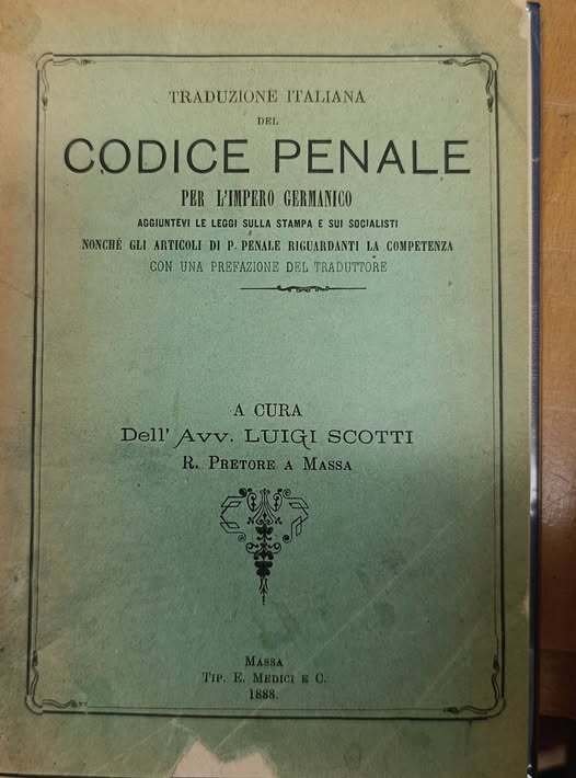 Traduzione italiana del Codice penale per l'Impero germanico, aggiuntevi le … | Immagine Gallery 2