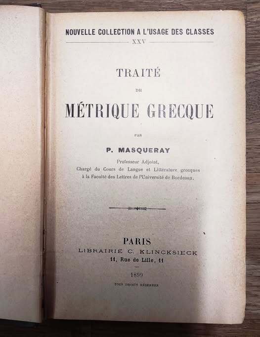 Traité de metrique grecque