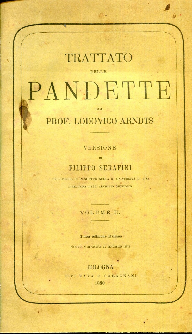 Trattato delle Pandette del Cav. Lodovico Arndts, Professore di Diritto … | Immagine principale