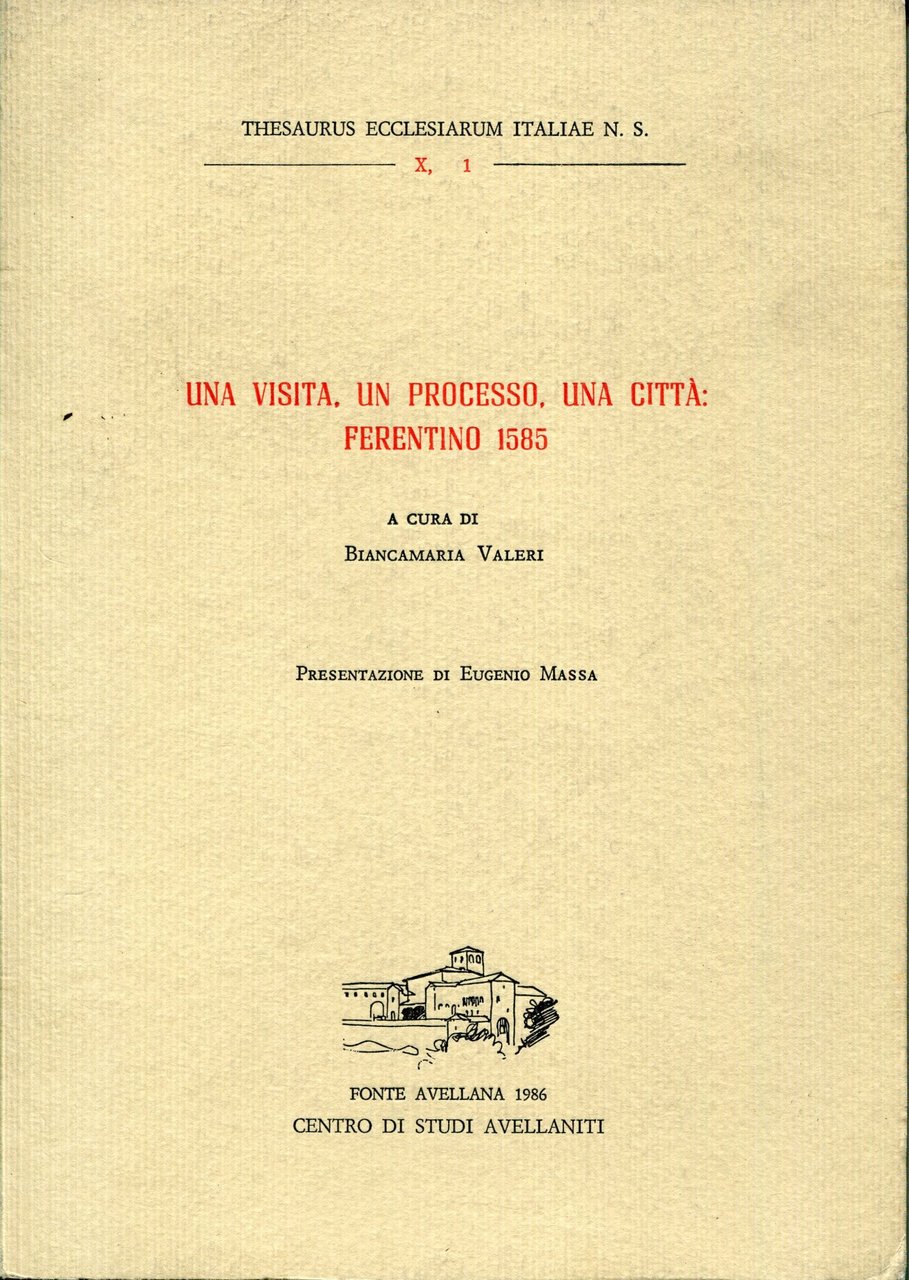 Una visita, un processo, una città : Ferentino, 1585 | Immagine principale