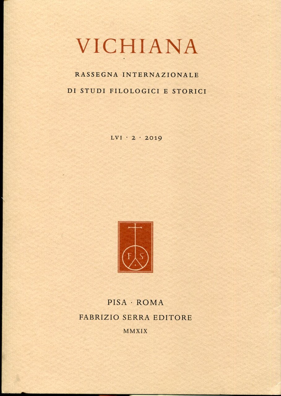 Vichiana. Rassegna internazionale di studi filologici e storici. LVI - …
