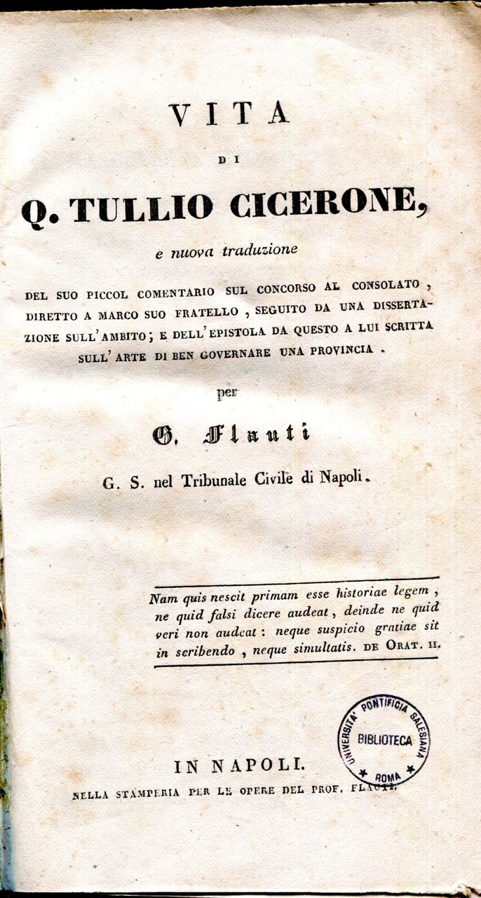 Vita di Q. Tullio Cicerone, e nuova traduzione del suo …