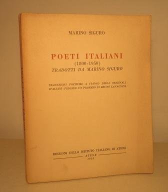 POETI ITALIANI (1800-1950) TRADOTTI DA MARINO SIGURO - TRADUZIONI POETICHE …