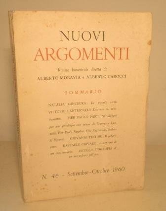 NUOVI ARGOMENTI - RIVISTA BIMESTRALE - N. 46 - SETTEMBRE-OTTOBRE …