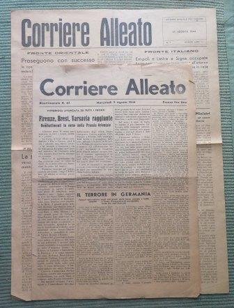 CORRIERE ALLEATO - BISETTIMANALE N. 65 - 9 AGOSTO 1944 …