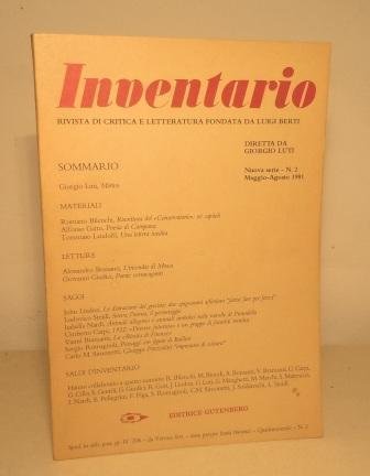 INVENTARIO - RIVISTA DI CRITICA E LETTERATURA FONDATA DA LUIGI …
