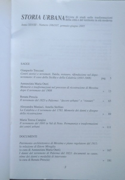 STORIA URBANA - RIVISTA DI STUDI SULLE TRASFORMAZIONI DELLA CITTA' …