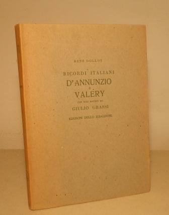 RICORDI ITALIANI - D'ANNUNZIO E VALERY - CON UNO STUDIO …
