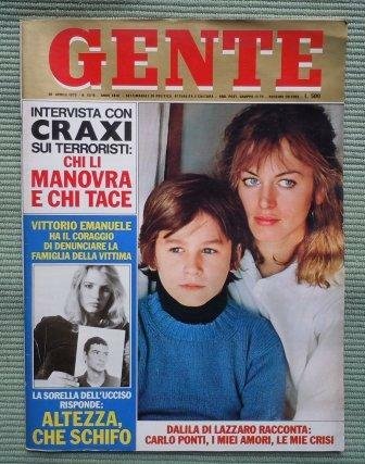 GENTE - SETTIMANALE DI POLITICA, ATTUALITA' E CULTURA - ANNO …