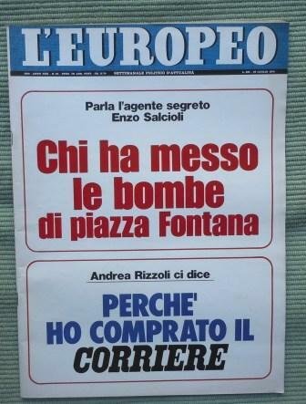 L'EUROPEO - SETTIMANALE POLITICO D'ATTUALITA - ANNO 1974