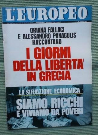 L'EUROPEO - SETTIMANALE POLITICO D'ATTUALITA - ANNO 1974