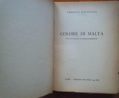 COLORE DI MALTA - CON 20 DISEGNI DI PAOLO CONSIGLIO …