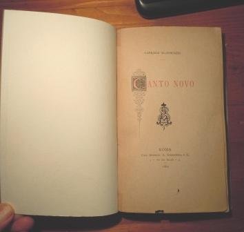 CANTO NOVO - SOMMARUGA - EDIZIONE ORIGINALE