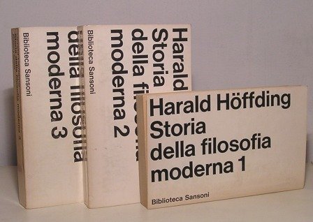 STORIA DELLA FILOSOFIA MODERNA