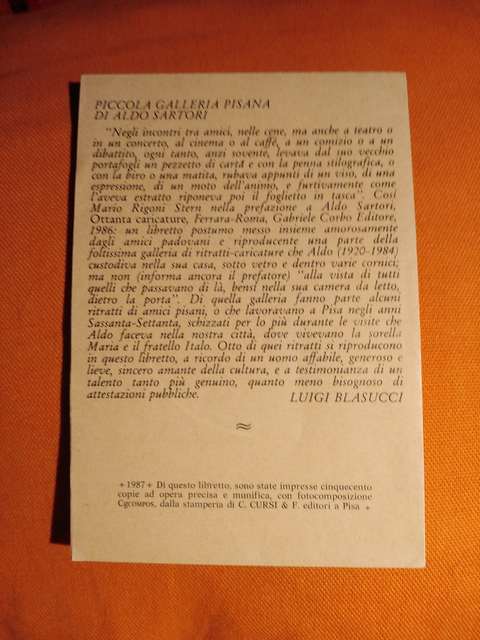 GIOCONDA GALLERIA PISANA - I LIBRETTI DI MAL'ARIA 384