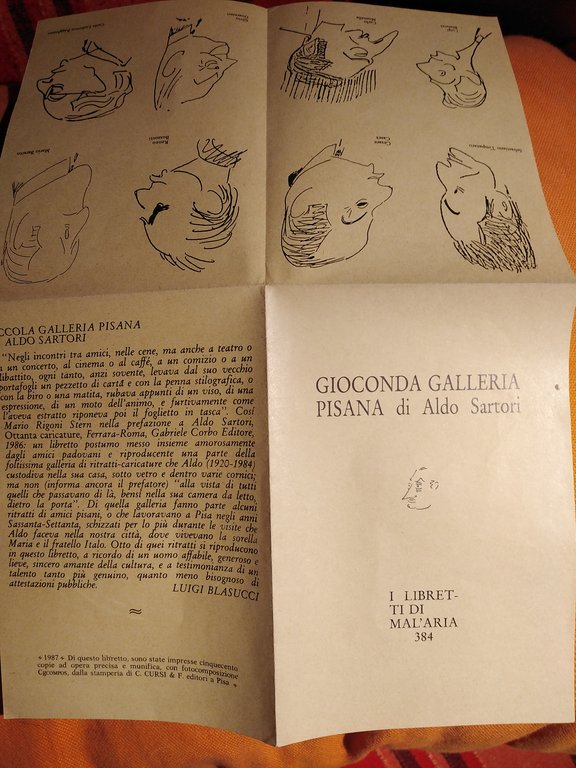 GIOCONDA GALLERIA PISANA - I LIBRETTI DI MAL'ARIA 384